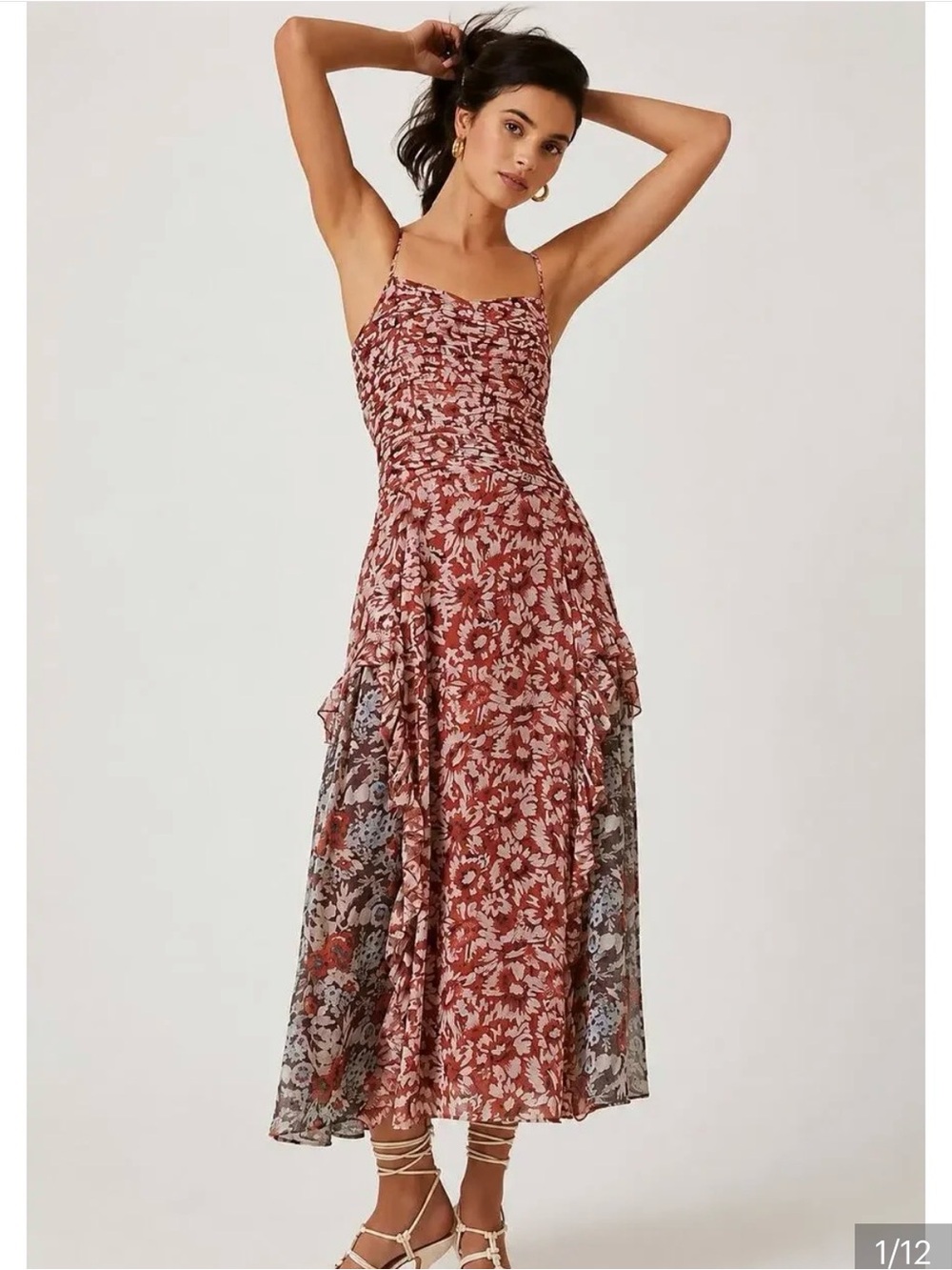 Let Me Be Ruffle Dress in Pink Combo
